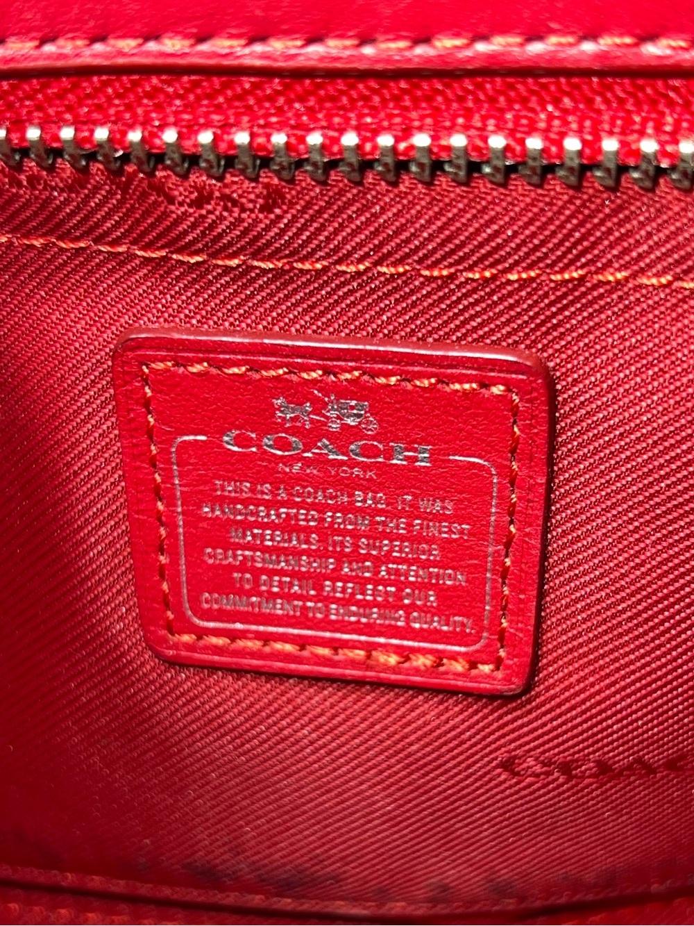 Coach Swagger 21 Red Leather Top Handle Crossbody Tote Satchel Purse Bag - Picture 15 of 15